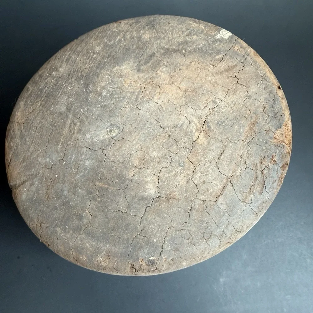 Antique Primitive Millinery Wood Hat Block Mold Form Hatter Tool 6 7/8 4 1/2